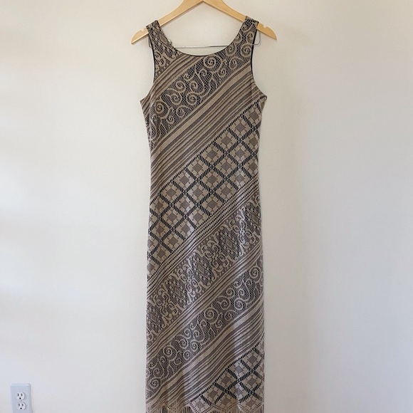 Vintage 90s Boho Lace Fringed Dress - Picture 1 of 11